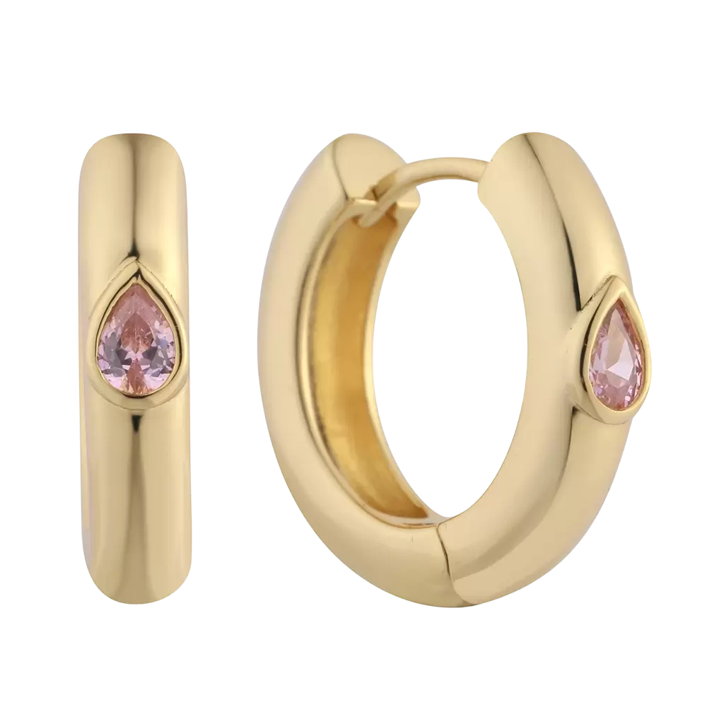 E07750 Brinco em Prata de Lei 925 com Zirc&ocirc;nia C&uacute;bica