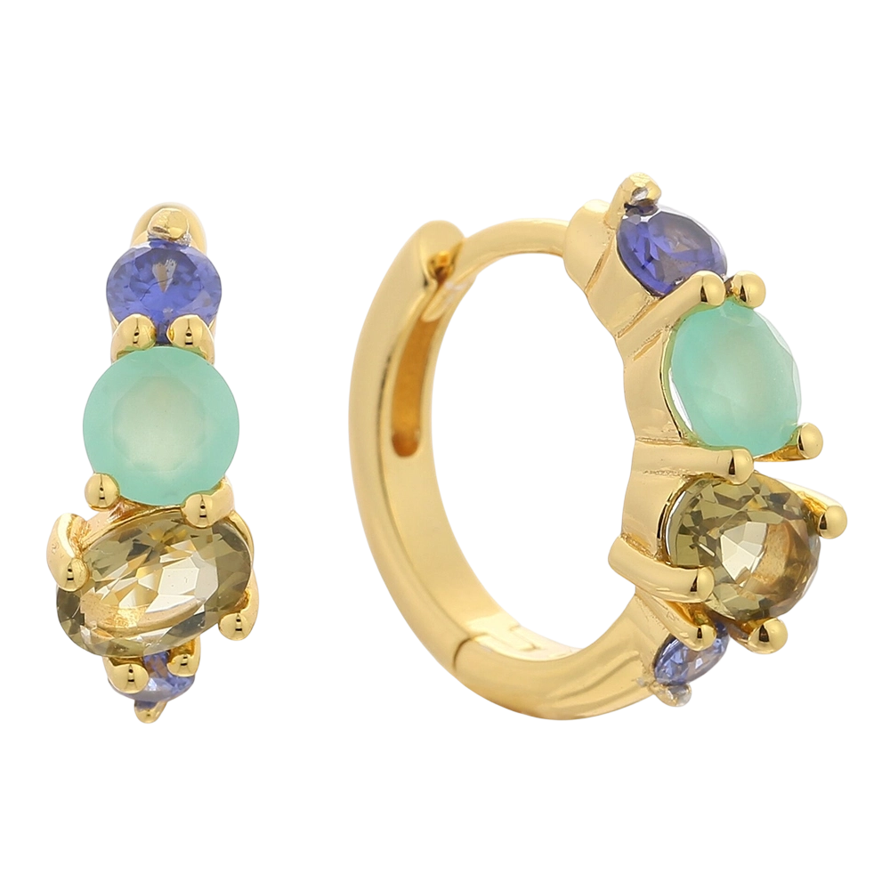 E08543-239 Brinco em Prata de Lei 925 com Zirc&ocirc;nia C&uacute;bica