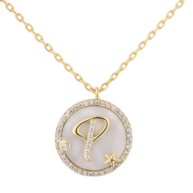 Colar em prata de lei 925 com madrep&eacute;rola