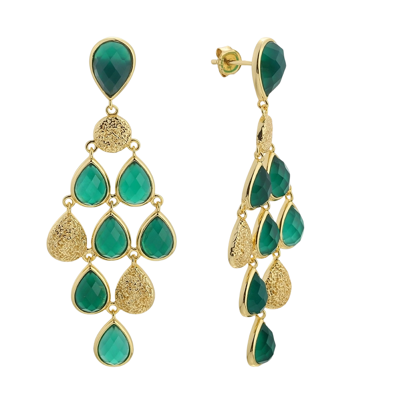 E08269 Brinco de p&eacute;rola barroca em prata de lei 925